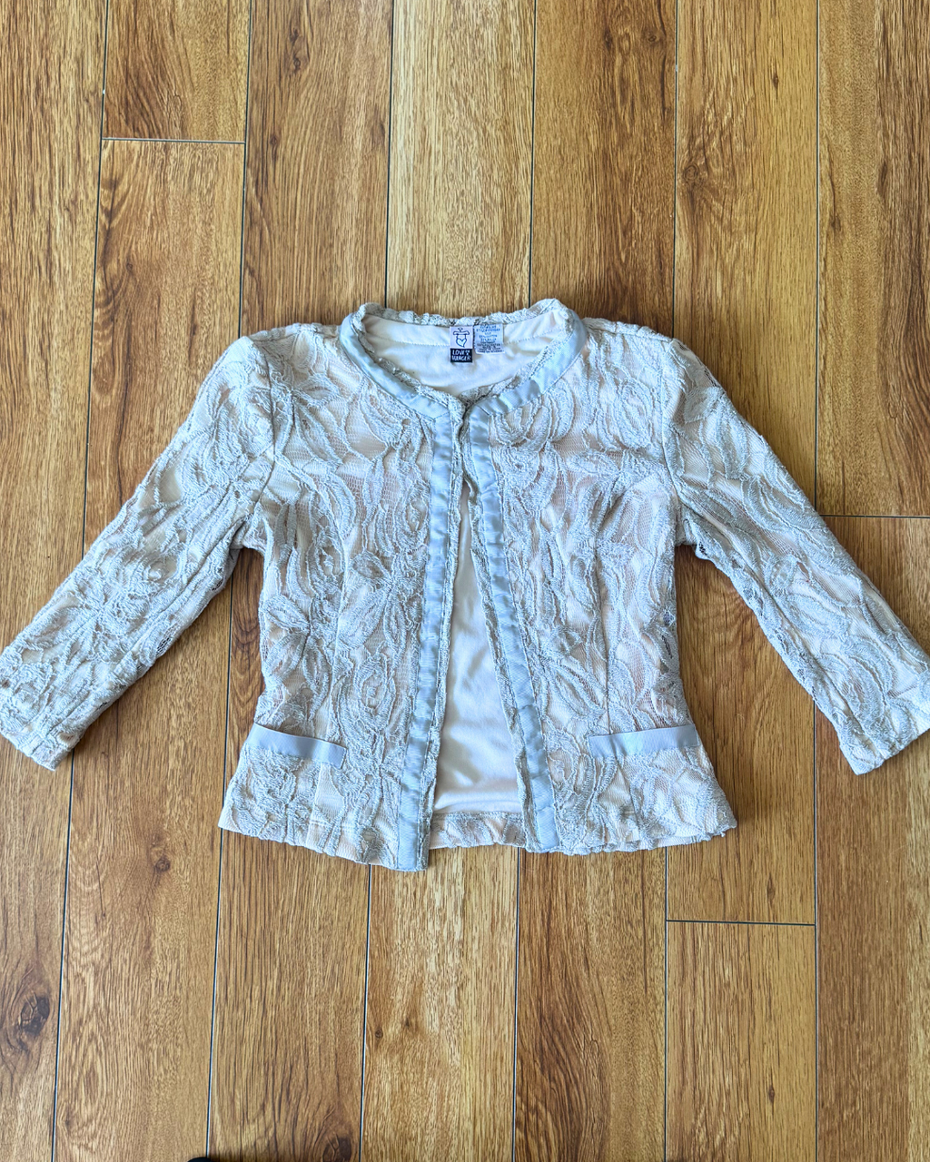 Vintage Love on a Hanger Pink Lace Jacket - Size S