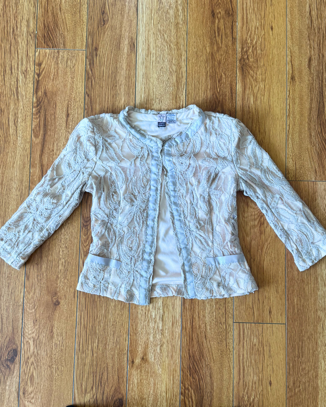 Vintage Love on a Hanger Pink Lace Jacket - Size S