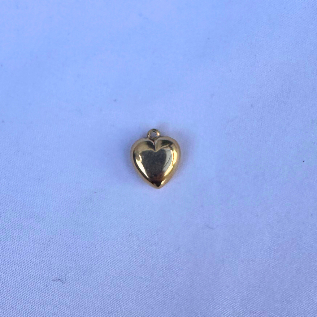 10k Solid Gold Puffy Heart Charm