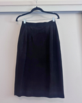Vintage Anne Klein Black Suede Mid Length Skirt – Size 6