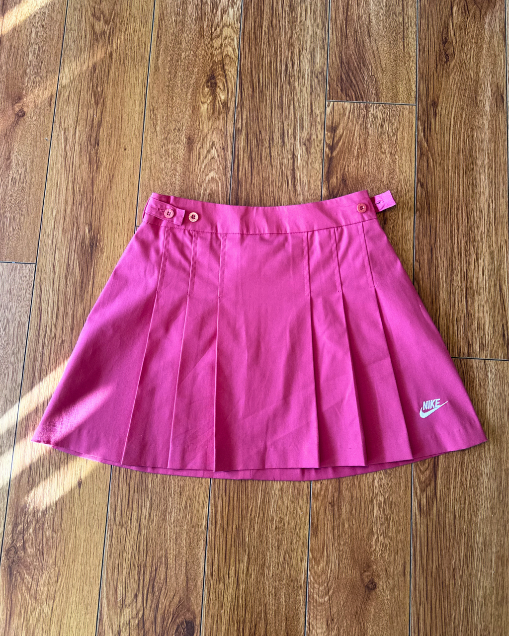 Vintage 80s Nike Pink Pleated Mini Skirt – Fits XXS