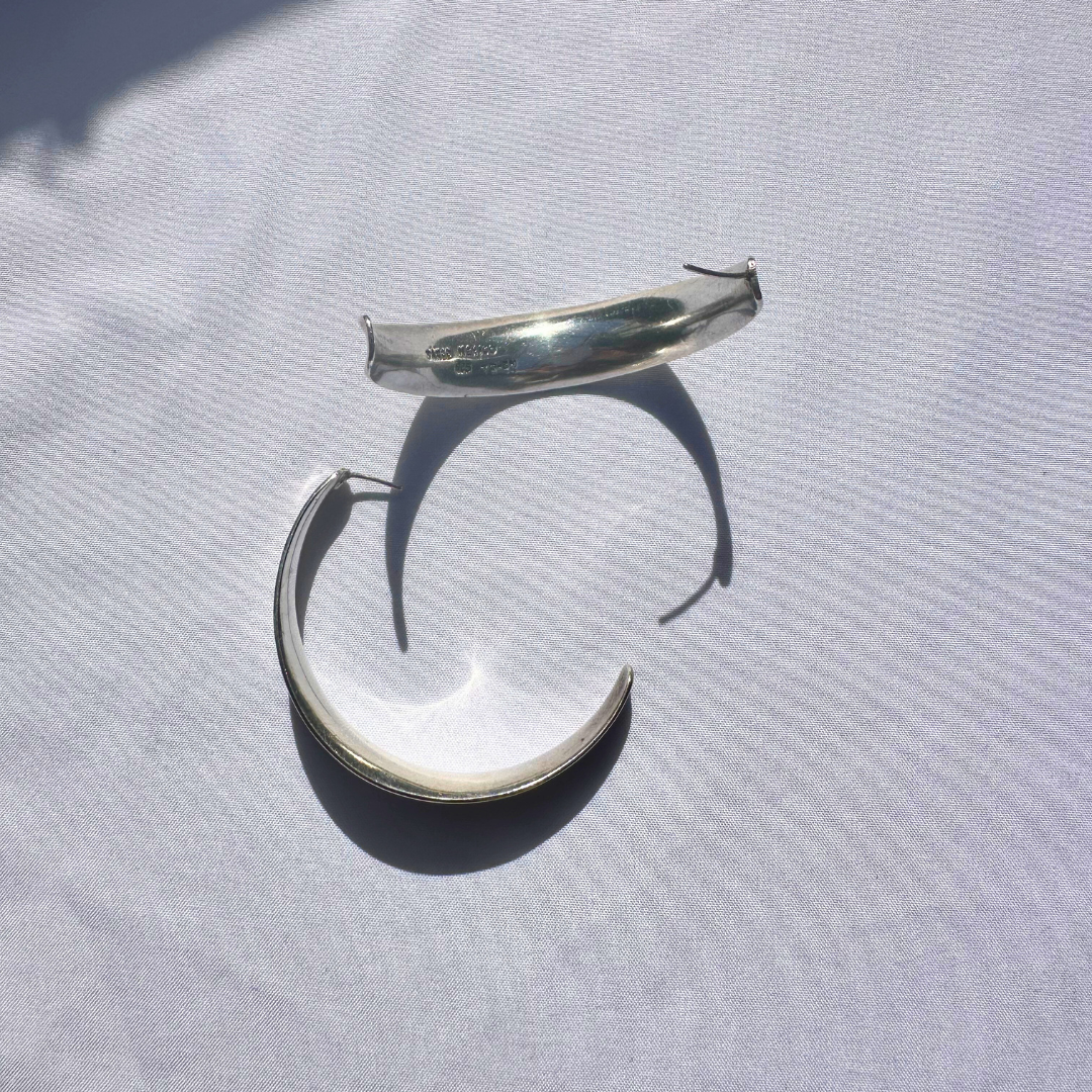 Taxco 925 Sterling Silver Hoop Earrings