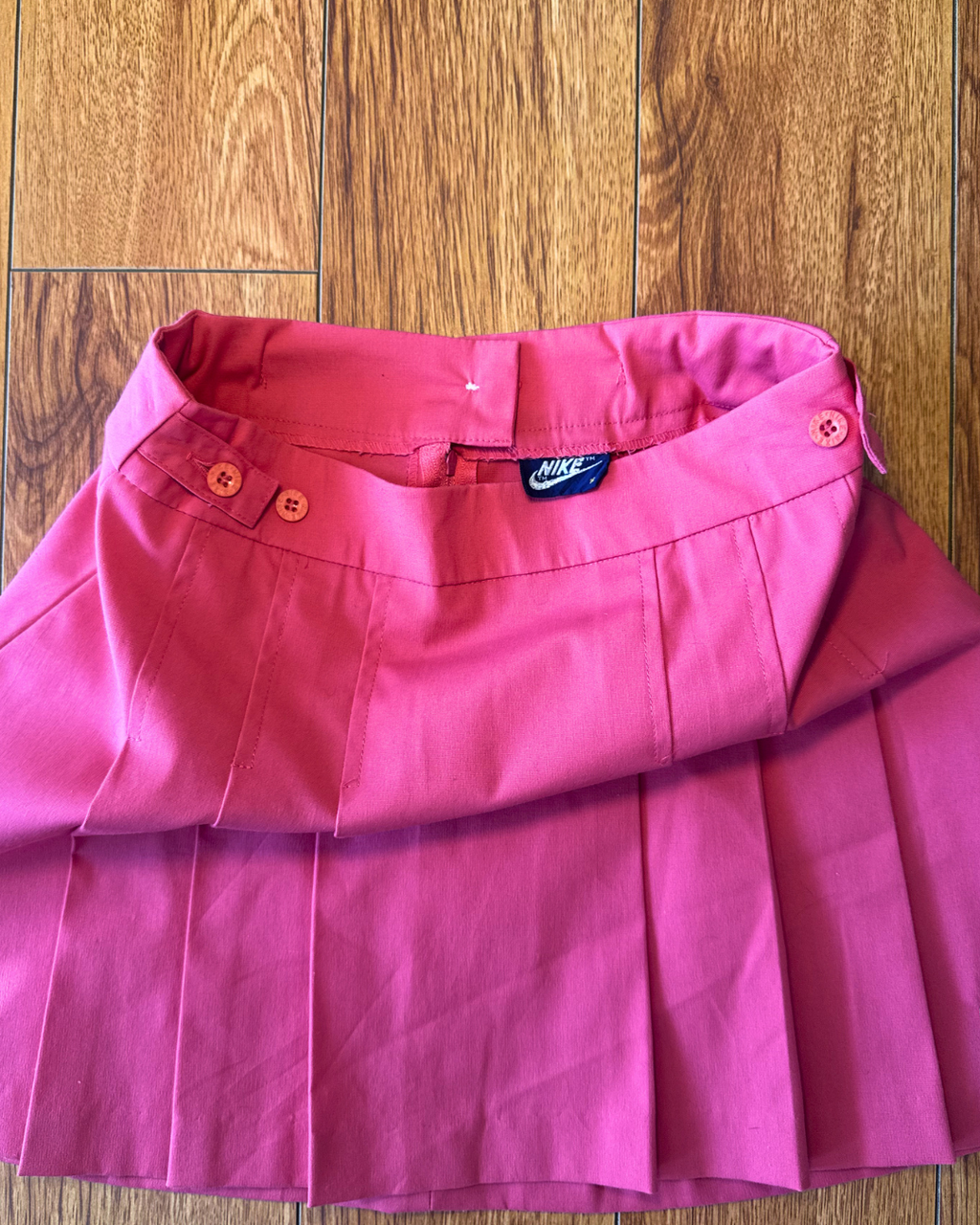 Vintage 80s Nike Pink Pleated Mini Skirt – Fits XXS