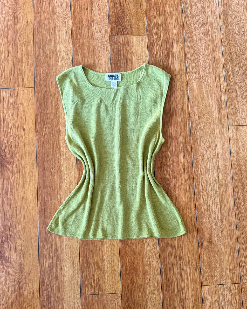Vintage Chico’s Design Pale Green Shimmer Tank Top - Size 1 (fits like M)
