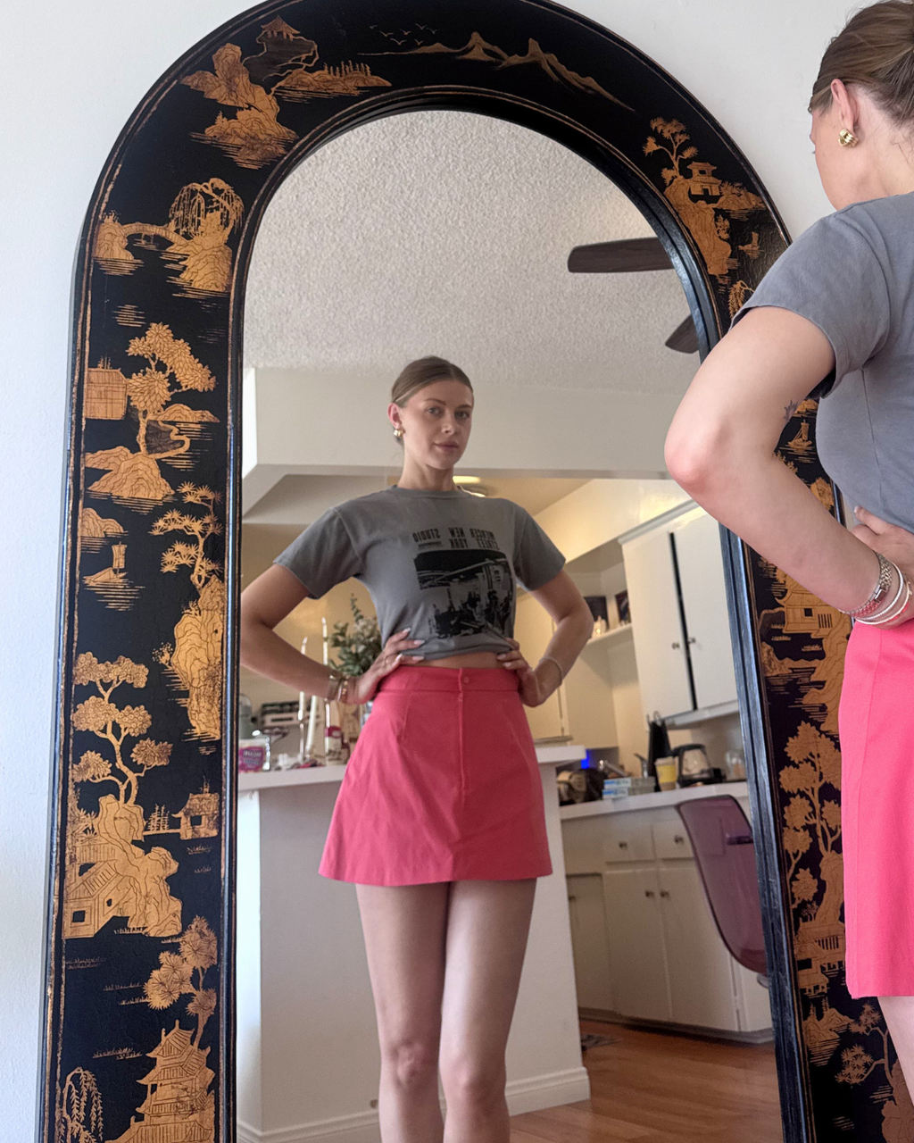 Vintage 80s Nike Pink Pleated Mini Skirt – Fits XXS