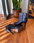Vintage Anne Klein Black Leather Ankle Boots – Size 5.5