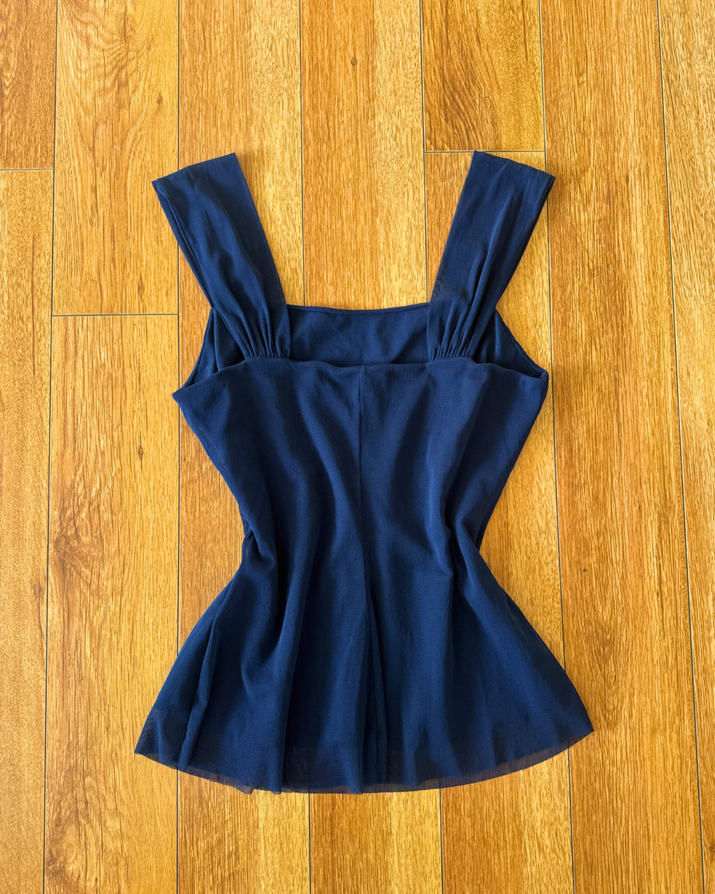 Vintage Elana Kattan Navy Sheer Strap Top – Size M
