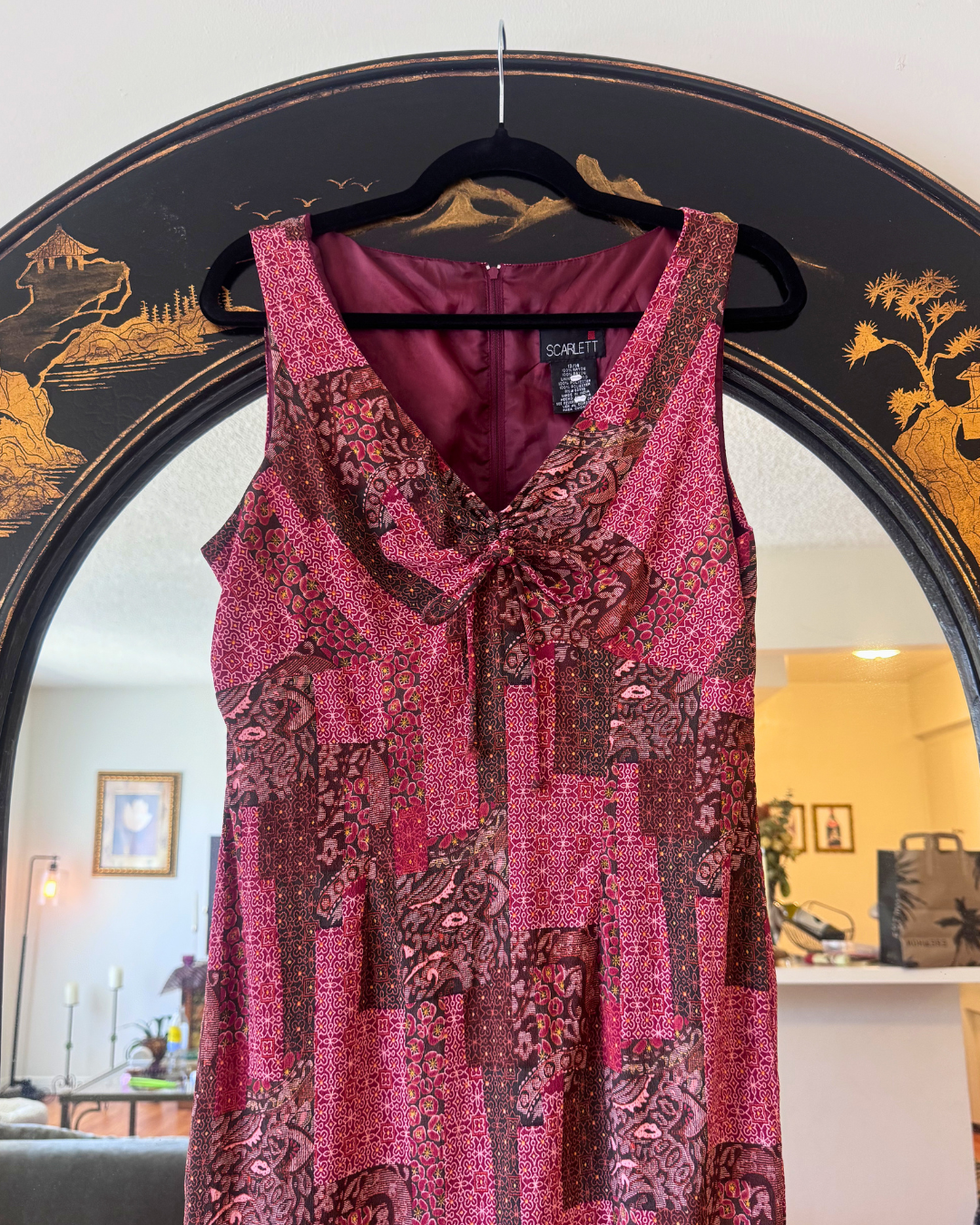 Vintage Scarlett Patchwork Handkerchief Hem Dress – Size 13/14