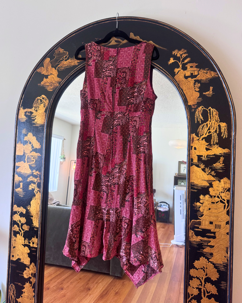 Vintage Scarlett Patchwork Handkerchief Hem Dress – Size 13/14