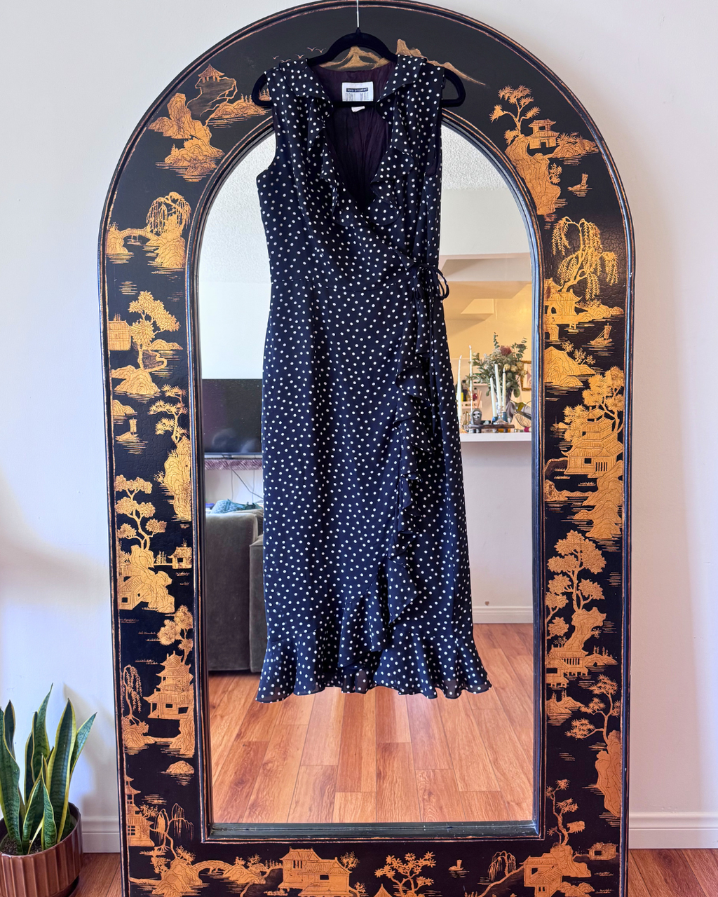 Vintage Lois Snyder Dani Max Polka Dot Wrap Dress – Size 12