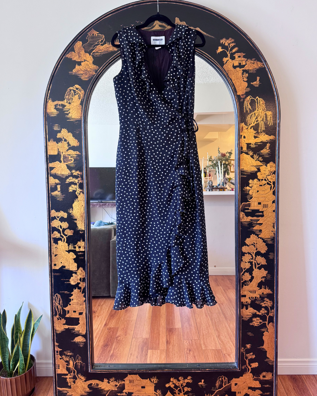 Vintage Lois Snyder Dani Max Polka Dot Wrap Dress – Size 12