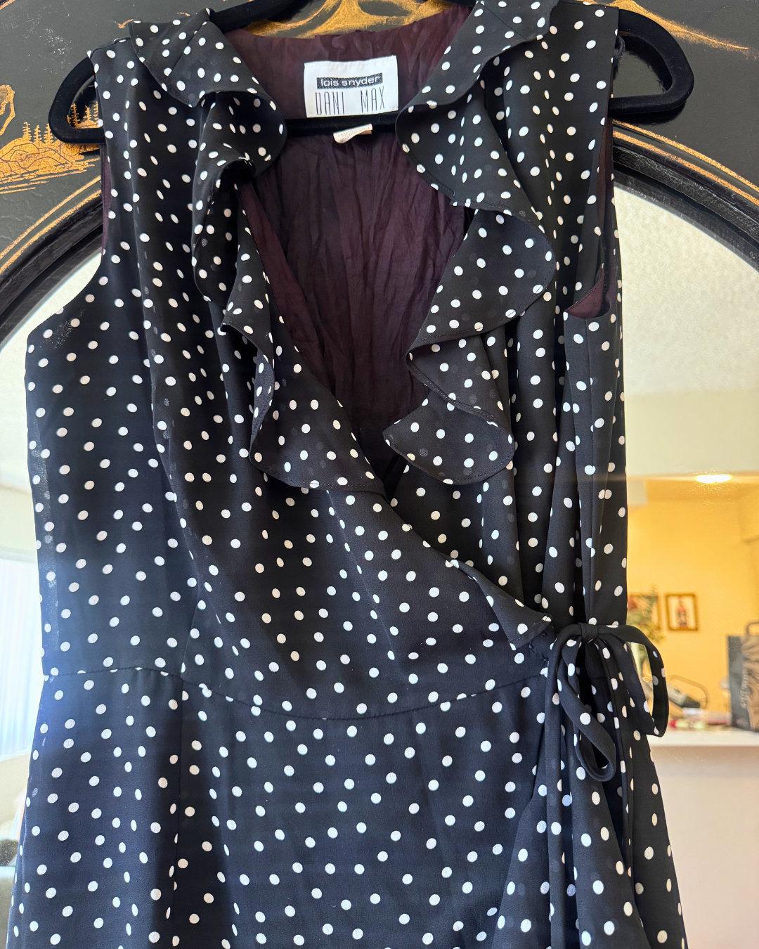 Vintage Lois Snyder Dani Max Polka Dot Wrap Dress – Size 12