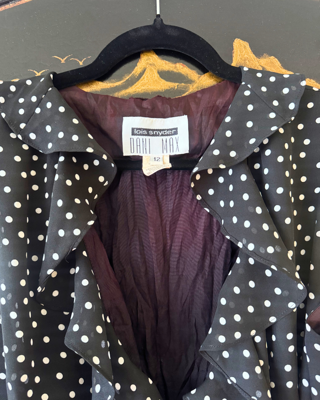 Vintage Lois Snyder Dani Max Polka Dot Wrap Dress – Size 12