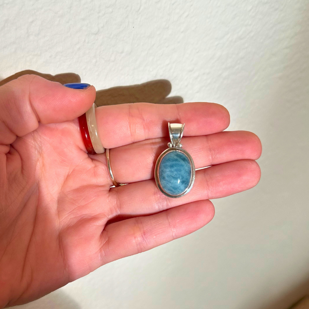 Sterling Silver & Aquamarine Pendant