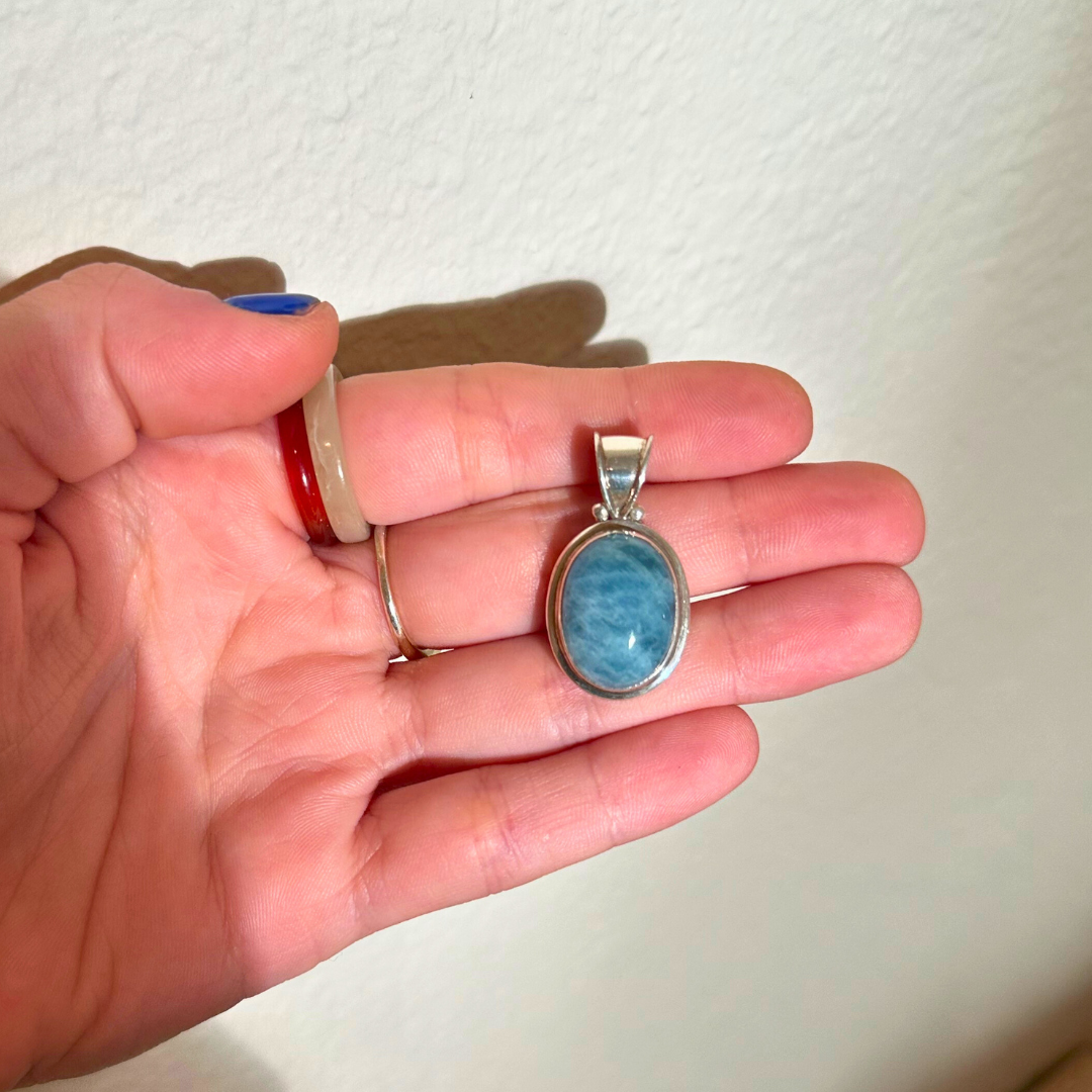 Sterling Silver & Aquamarine Pendant