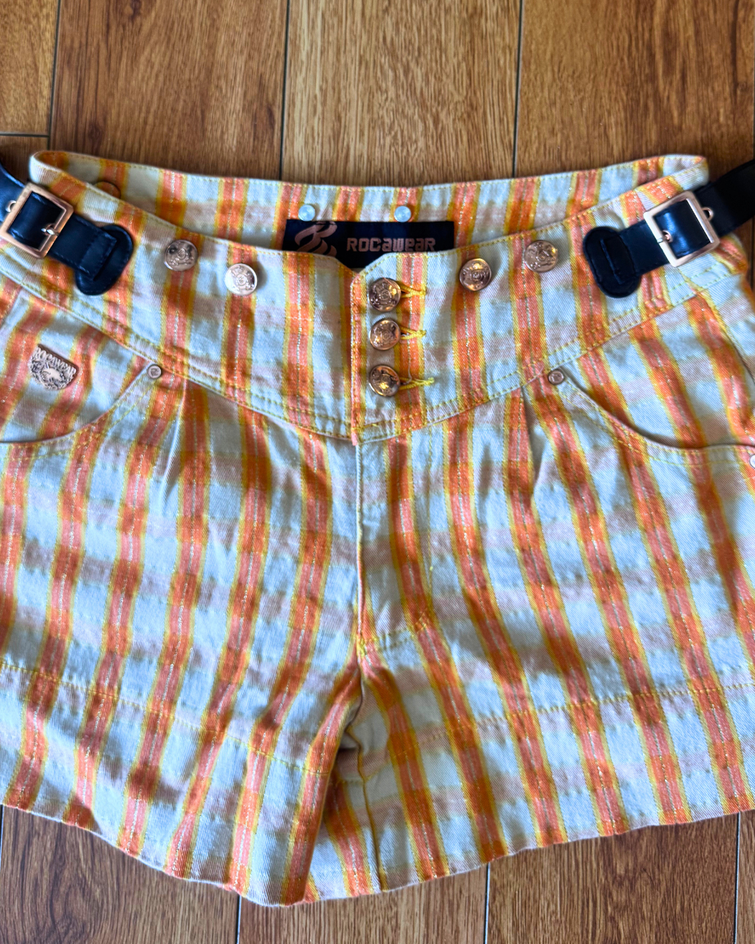 Vintage Rocawear Orange Denim Shorts – Size 5