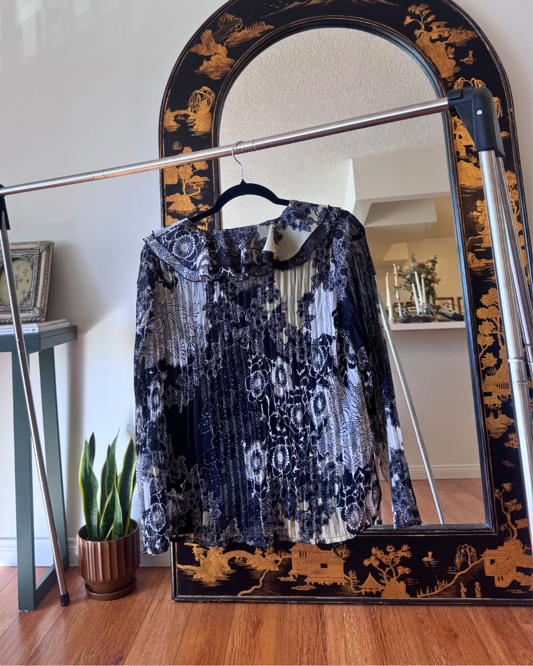 Vintage Coldwater Creek Floral Ruffle Blouse – Petite Medium