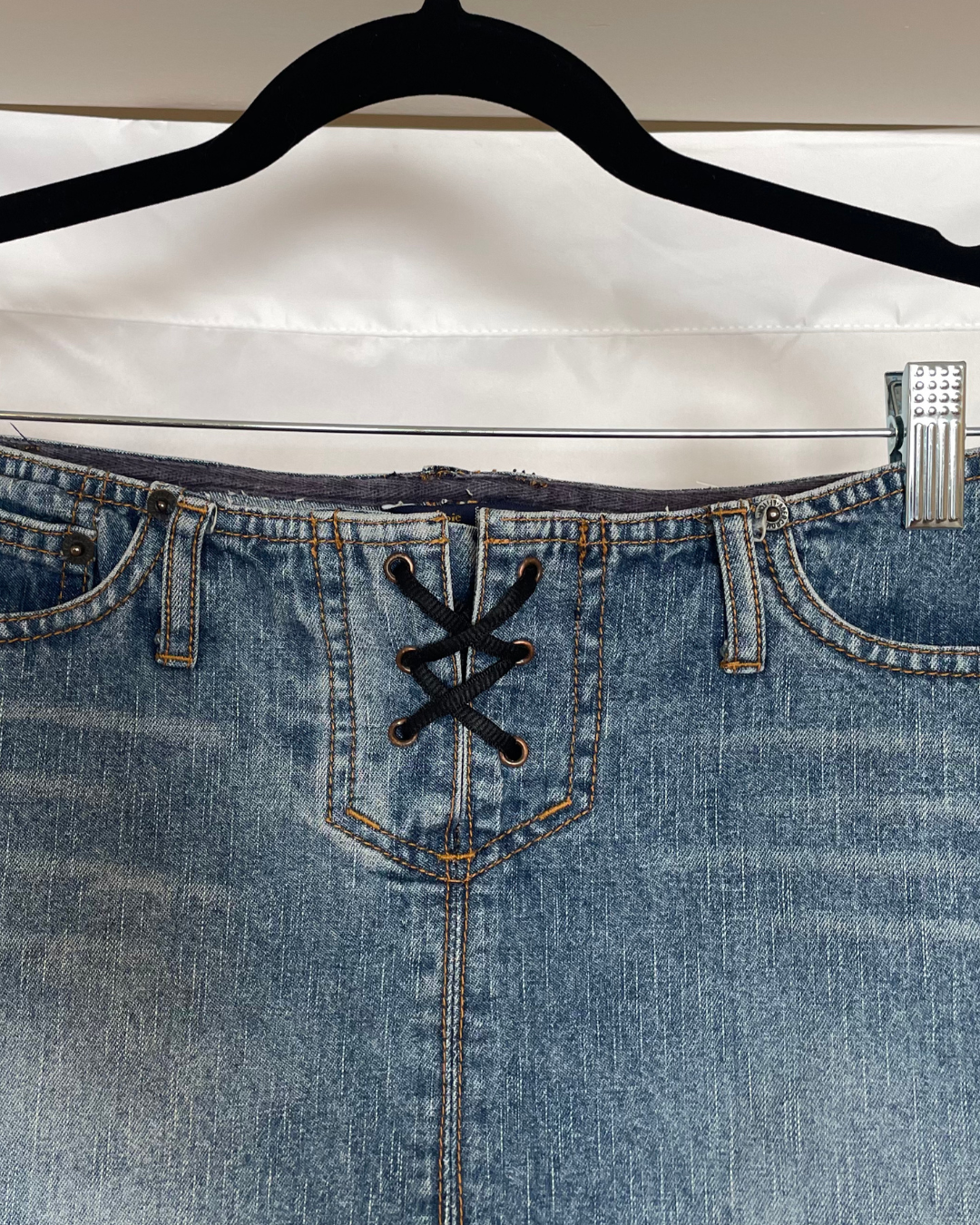 Vintage Abercrombie & Fitch Denim Mini Skirt – Size 0