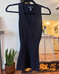 Vintage INC International Concepts Black Shimmer Silk Blend Sweater Tank – Petite Small