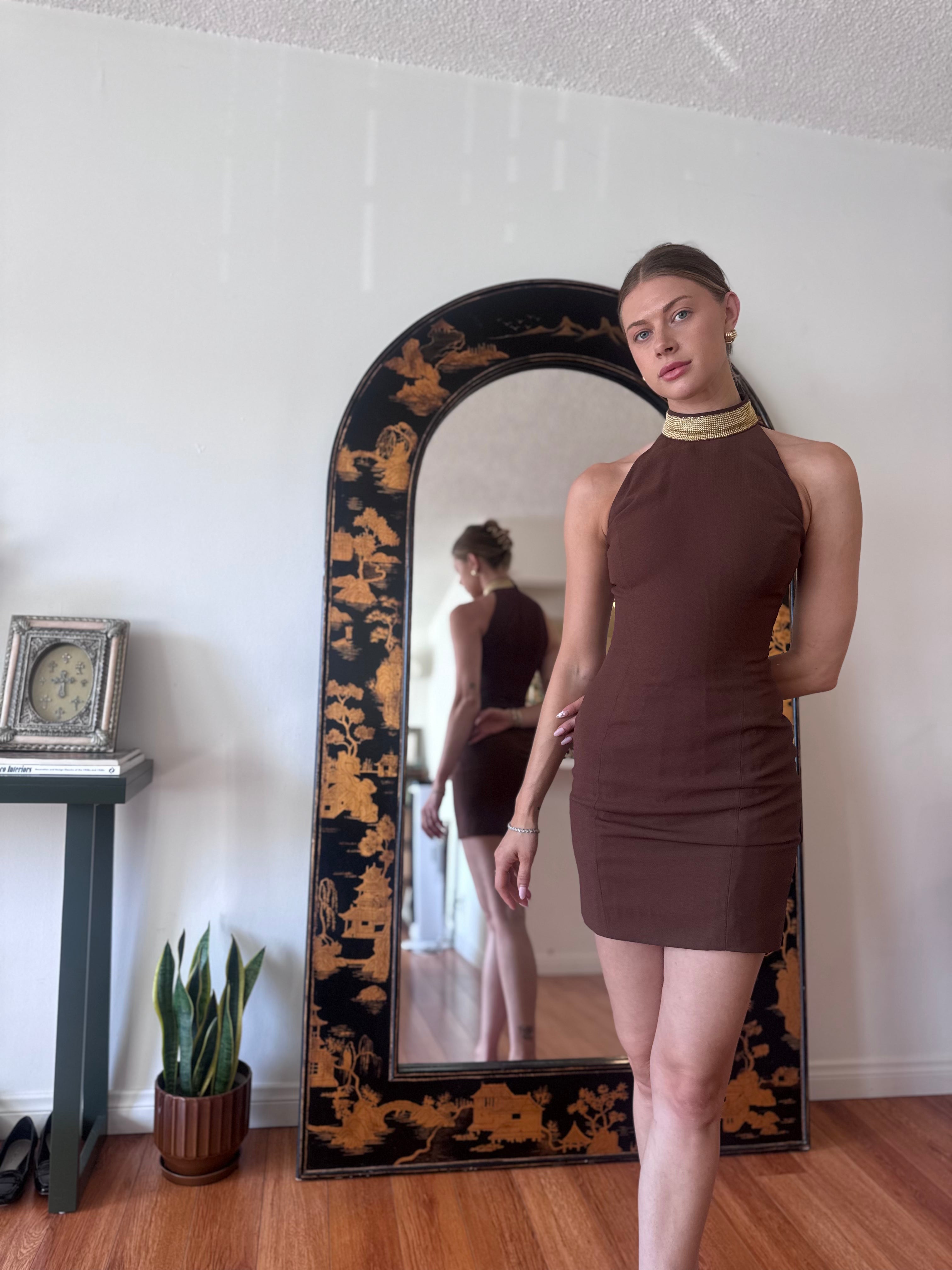 Vintage Gillian Petites Beaded Collar Shift Dress - Size 2
