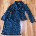 Leopard Print Suit Skirt Set - Size XS Petite