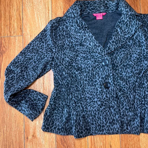 Leopard Print Suit Skirt Set - Size XS Petite