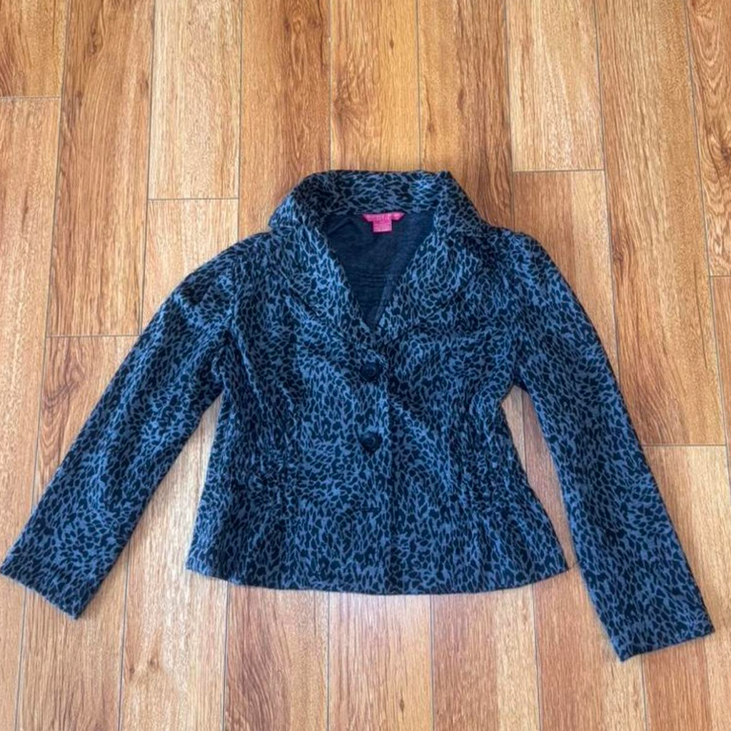 Leopard Print Suit Skirt Set - Size XS Petite