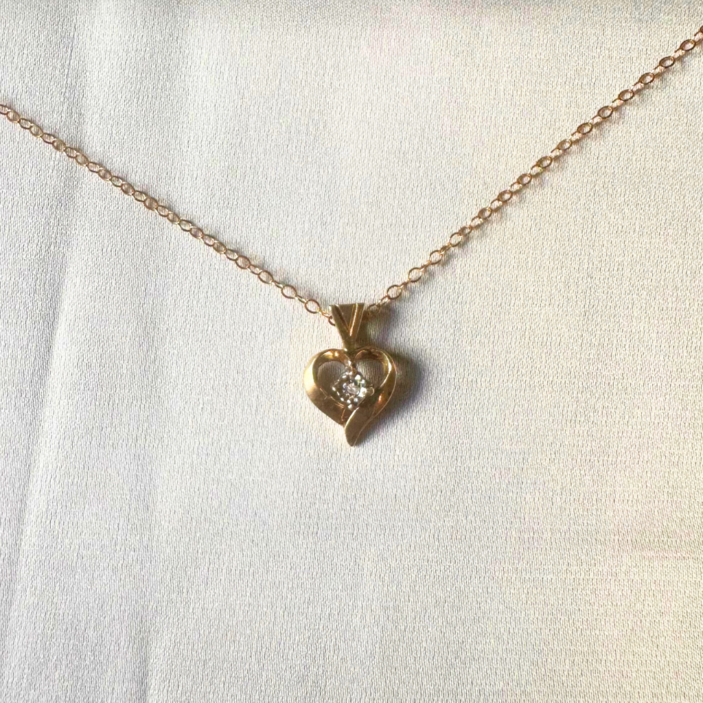 14k Solid Gold Heart Charm