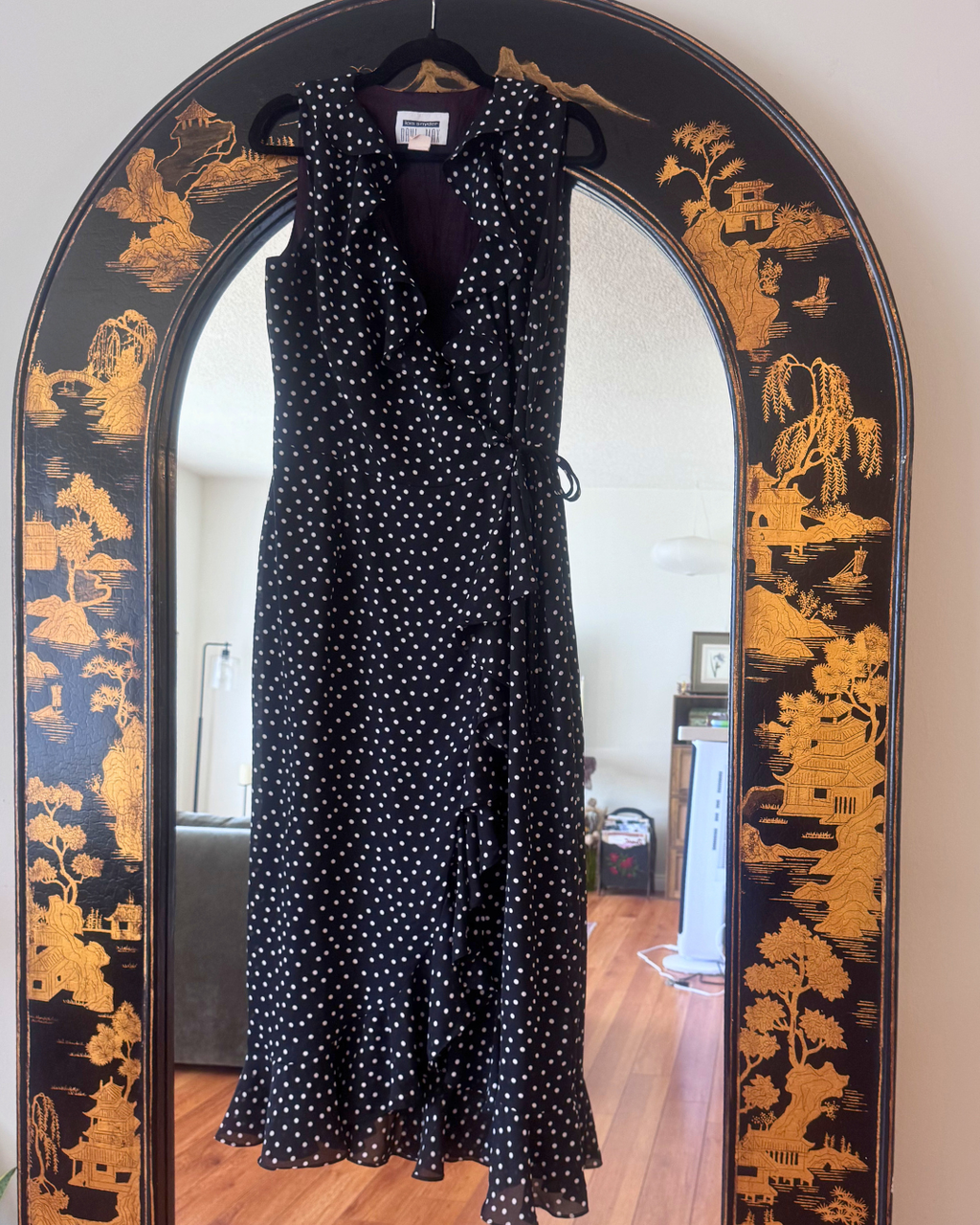 Vintage Lois Snyder Dani Max Polka Dot Wrap Dress – Size 12